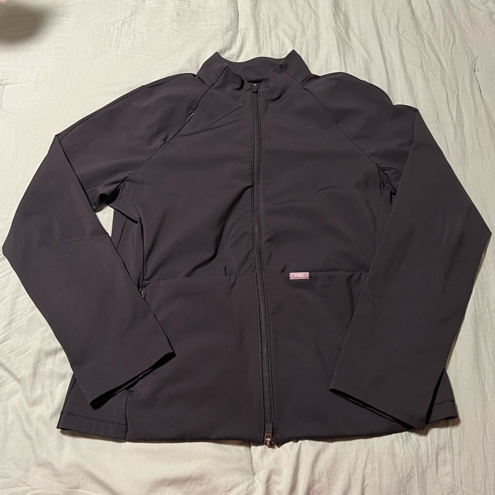 FIGS On-Shift ContourKnit Jacket™ - Black, Size XXL